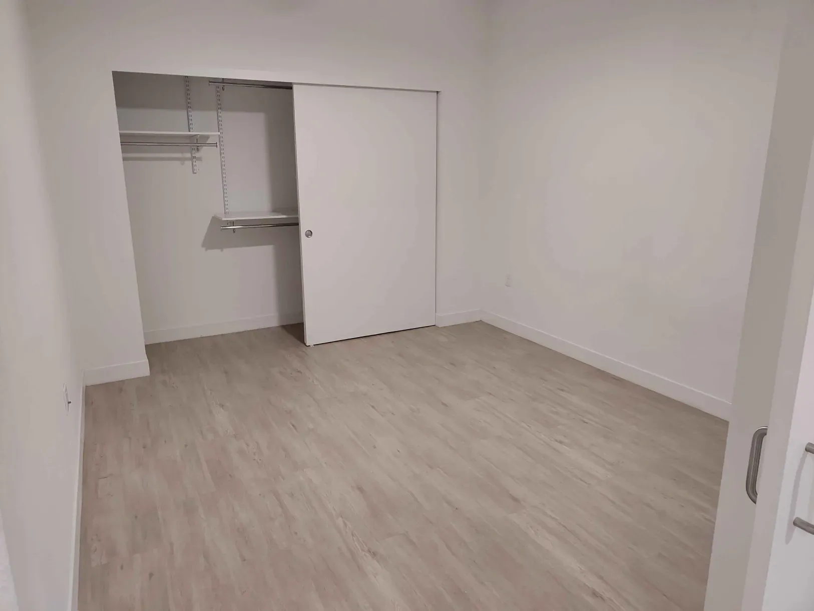 A picture of our Washington apartment's bedroom, which we used as an office.